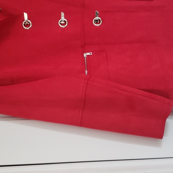 Feratelli Faux Suede Red Jacket - Picture 5 of 7